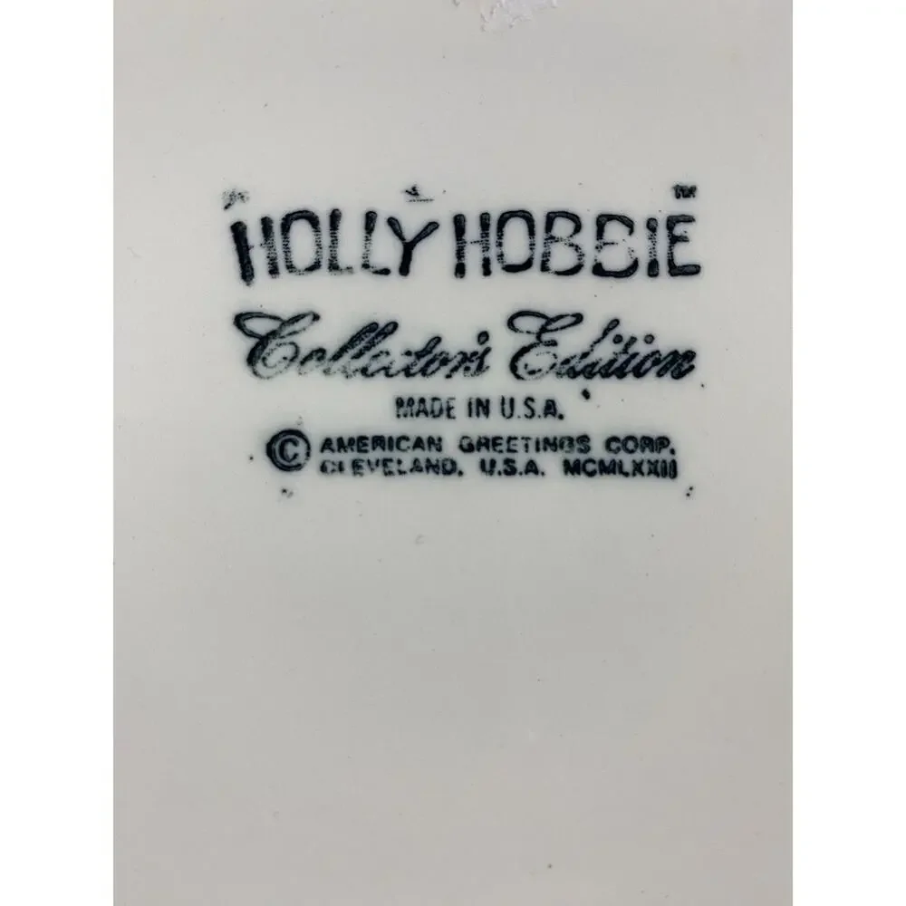 Holly Hobbie Vintage Collectors Edition American Greetings Plate Made In USA - Picture 5 of 5